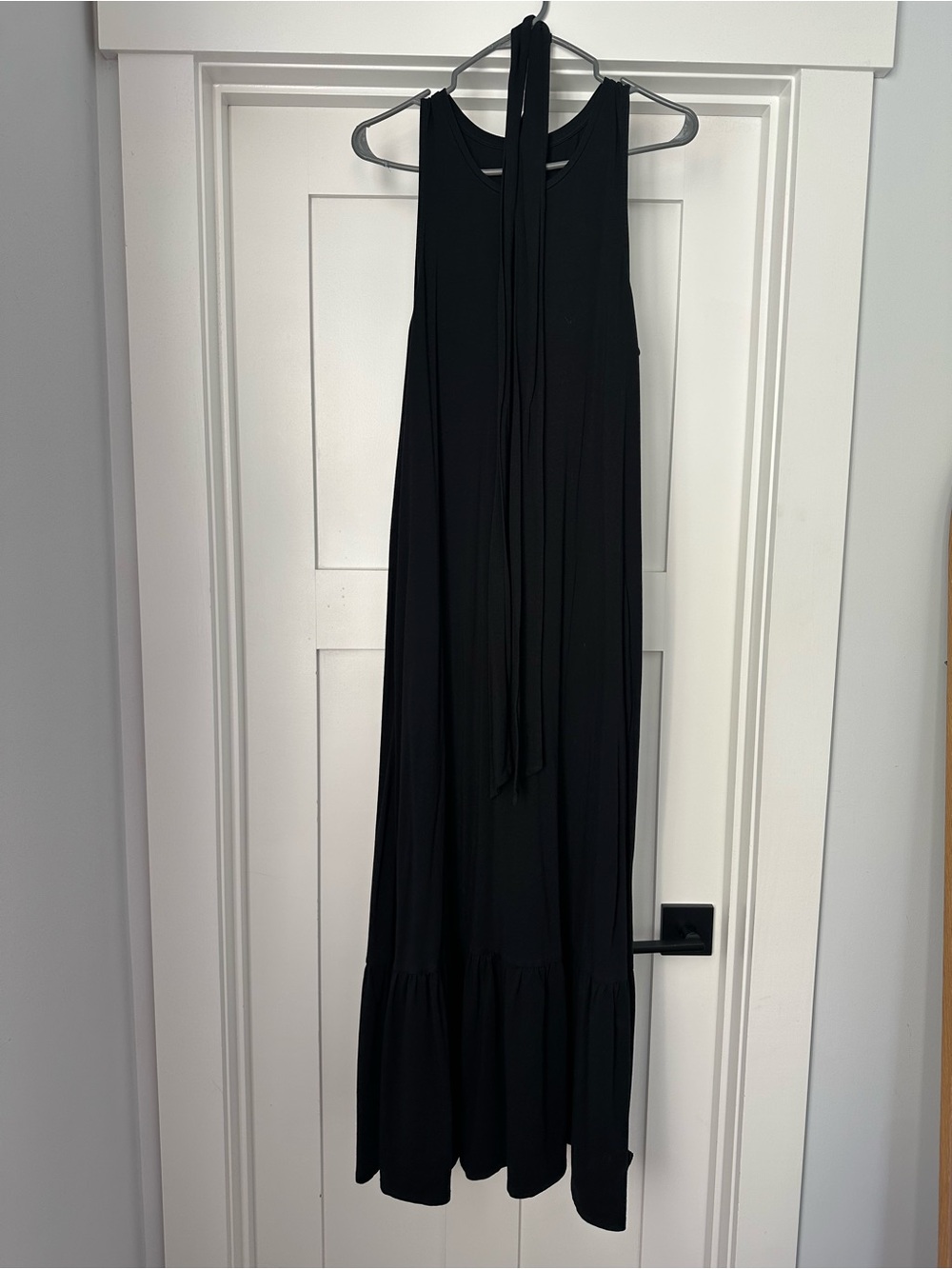a new day Black Halter Tie-Waist Maxi Dress